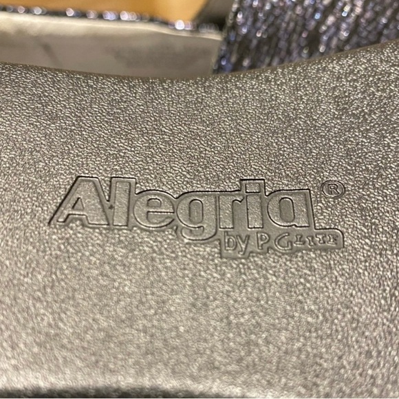 Alegria Lauryn Metallic Comfort Slip On Loafers Blue EU 37 Wide NWOB - Picture 13 of 15